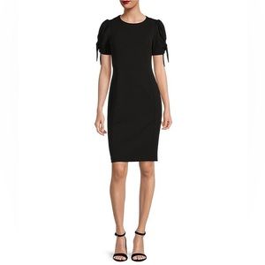 NWT Calvin Klein Tie Short Sleeve Sheath Dress